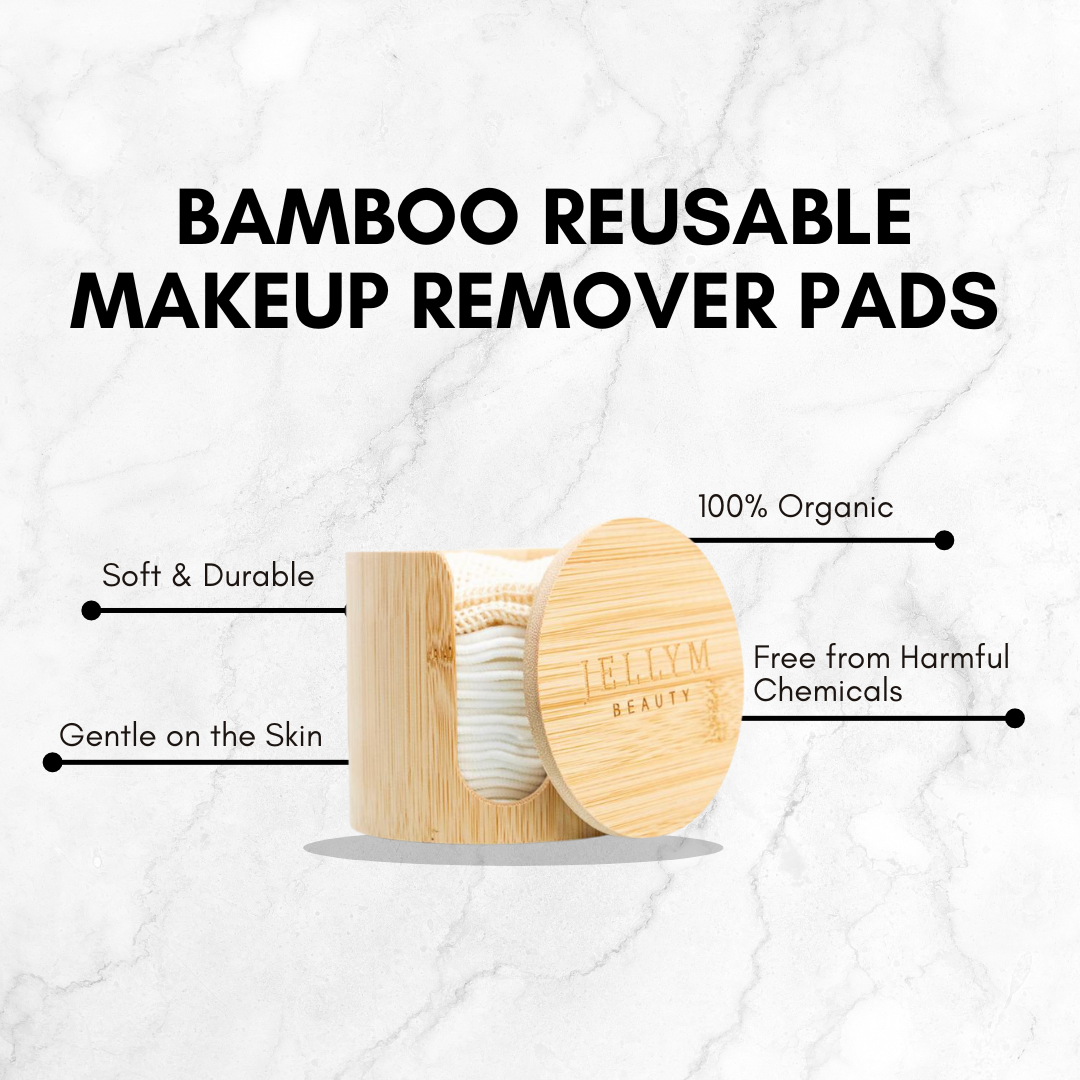 Bamboo Reusable Makeup Remover Pads. Gentle on the skin, Organic and Free from harmful Chemicals.